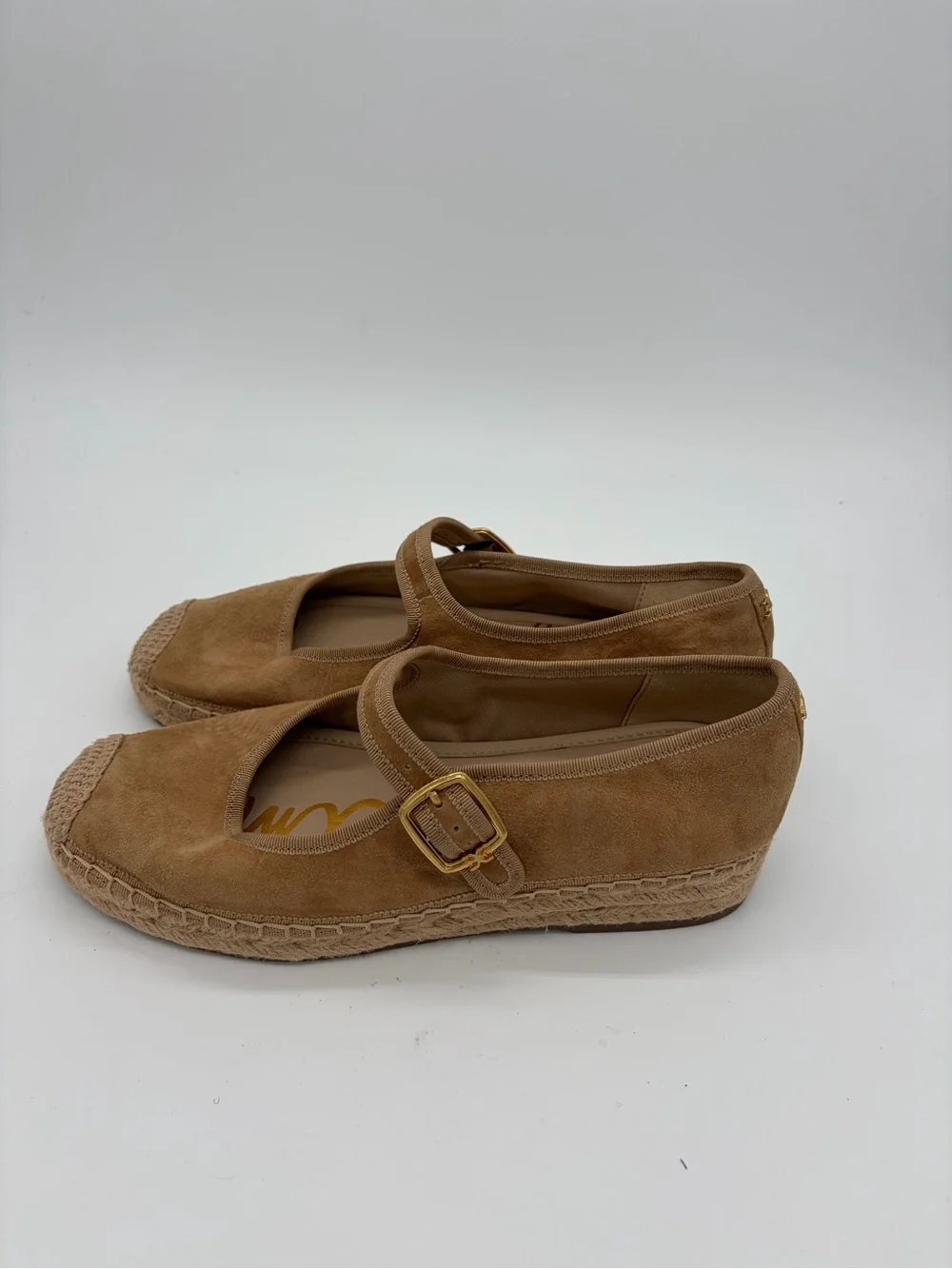Sam Edelman Tan Suede Mary Jane Espadrilles New without Box
